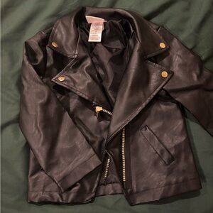 Toddler Faux Leather Jacket 3T